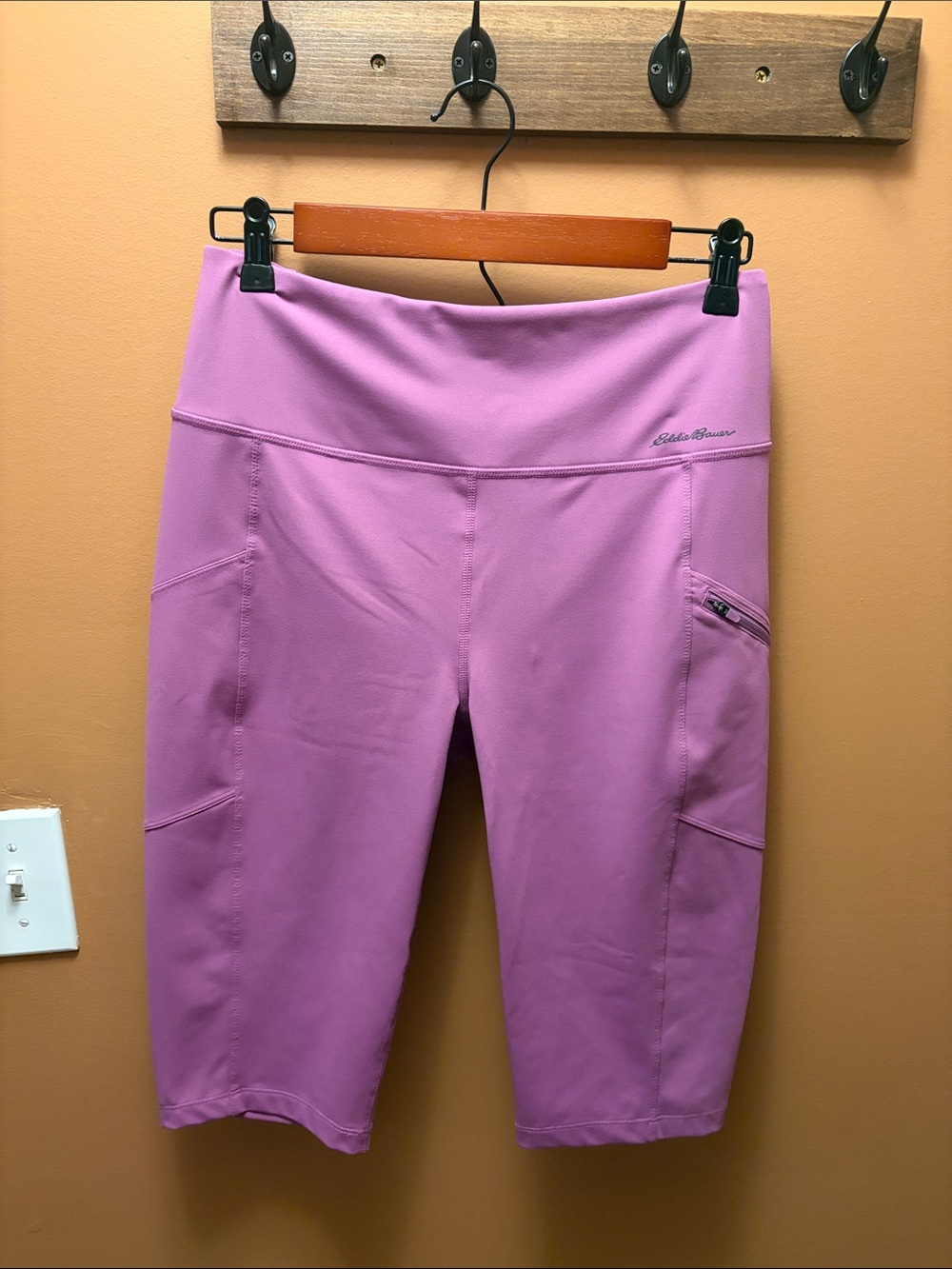 Eddie Bauer Lilac Active Knee Length Biker Shorts